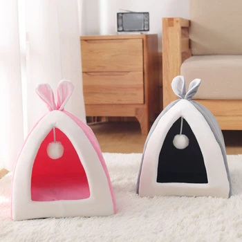 

Pet House Warm Soft Comfortable Cat Bed Foldable Animal Sleeping Pad Kennel Small Tent for Kitten Dog Indoor Outdoor Travel