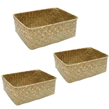 

3pcs Sundries Holder Desktop Organizer Storage Basket for Tea Sundries