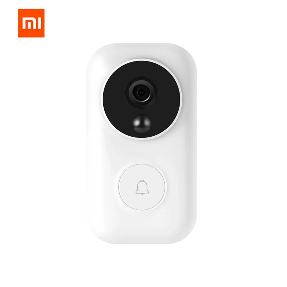 Xiaomi Zero AI распознавание лица 720P ИК ночного видения Видео набор дверных звонков Обнаружение движения SMS Push домофон для хранения - Цвет: only doorbell