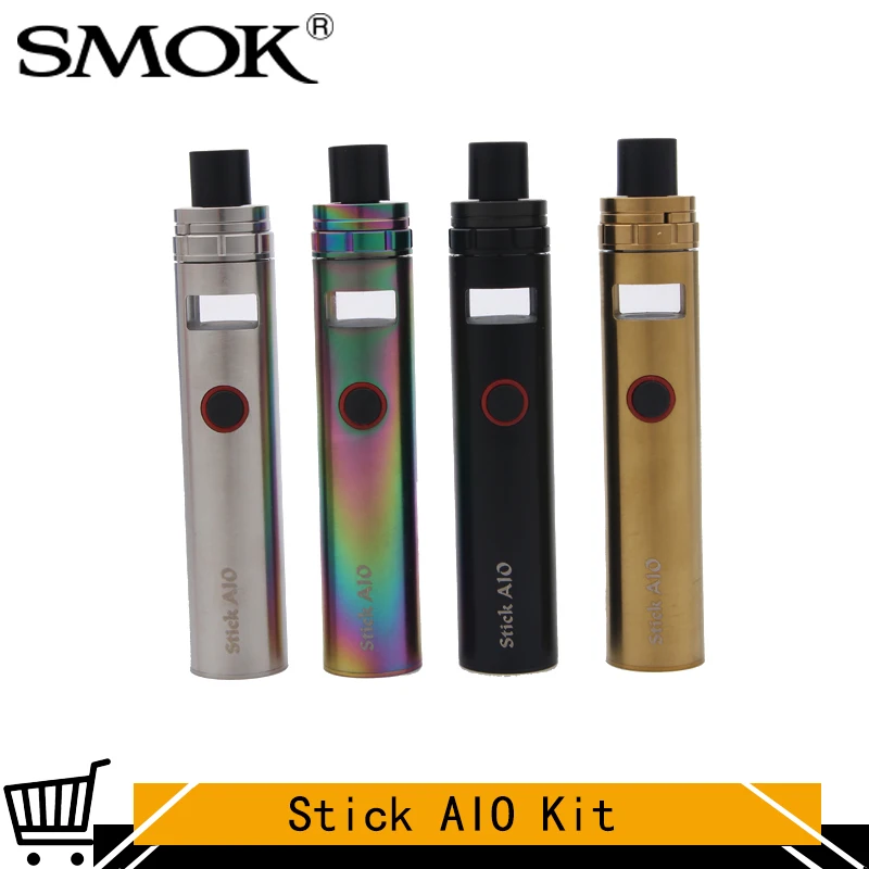 Оригинал Smok Stick AIO Starter Kit с 2 мл с 1600 мАч Батарея электронная сигарета жидкостью Vape пера испаритель E- сигарет испаритель