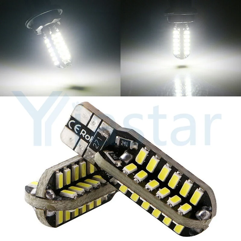100pcs/lot t10 led canbus white light T10 W5W 48led led 3014 no Error t10 48smd Car Light Source Indicator Light Parking Lamp