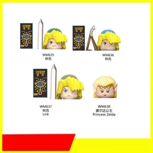 Série dos desenhos animados figuras de ação ligado princesa zelda mini tijolos diy montado blocos de construção do brinquedo modelo educacional presentes