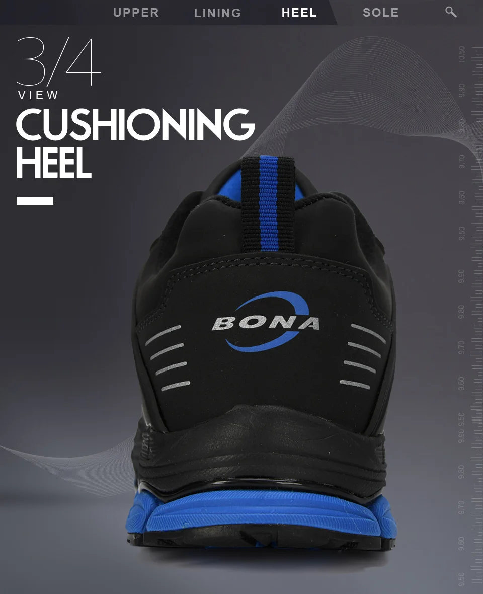 BONA/Новинка года; дизайнерская популярная спортивная уличная спортивная обувь; прогулочная обувь; мужские кожаные кроссовки для бега; Sapatos; кроссовки для бега