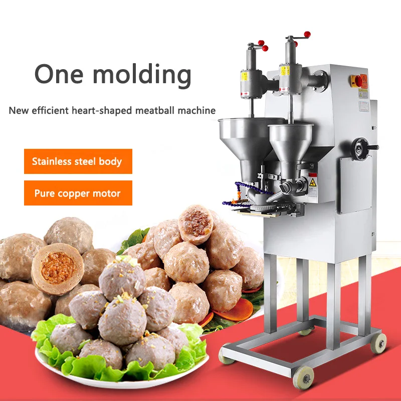 Новый апгрейд коммерческий meatball производитель XZ-609 наполнение фрикадельница Автоматическая meatball формовочная машина 220-230 шт/мин 1,5 кВт