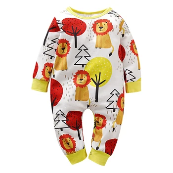 

Newborn Infant Baby Boy Girl Lion Romper Long Sleeve Cotton Jumpsuit Playsuit Outfits Clothes Sunsuit