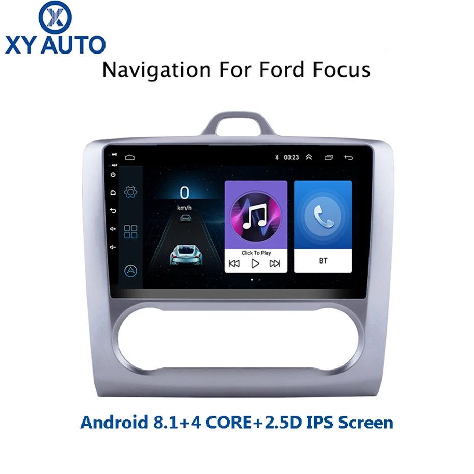 9 дюймовый 2.5D IPS закаленный HD мультисенсорный экран Android 8 1 NAVI для Ford Focus 2006 2014 | Мультимедиаплеер для авто -33023986578