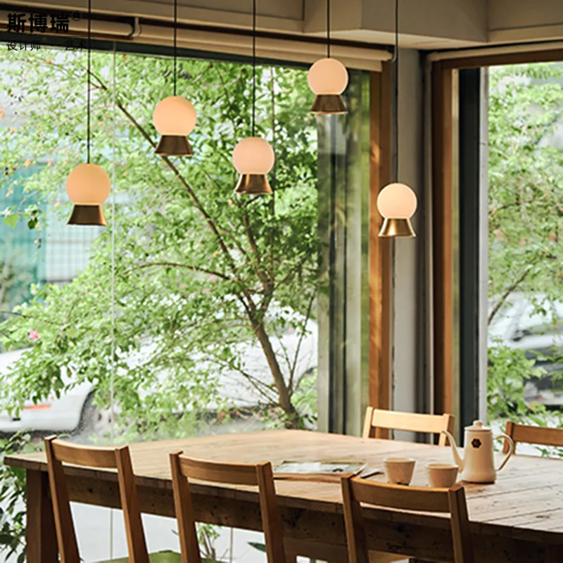 

Concise Glass Round Ball Form Bedside Fishing Line Lamps And Lanterns Fuji Stairs Hallway Three Head Restaurant A Chandelier