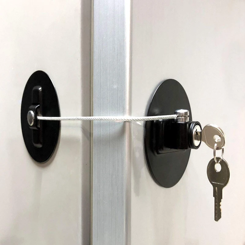 1 PC fenêtre porte garde avec clés enfant sécurité serrure bébé armoire Protection bloqueurs à l'épreuve des enfants serrures de porte prévenir la chute