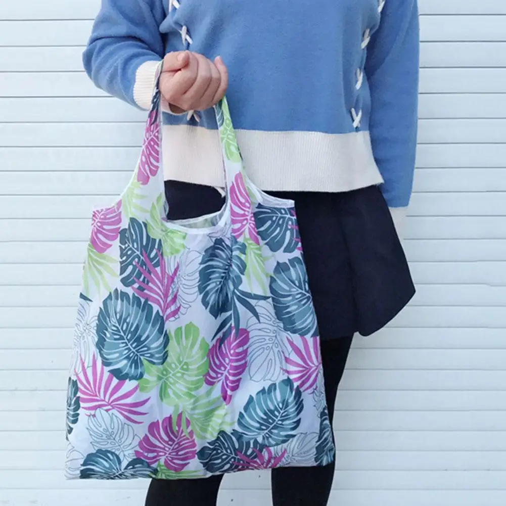 Reusable Shopping Bag Folding Hand Tote Bags Storage Eco Friendly Portable For Supermarket Vegetable Fruit Organizer Shopper | Багаж и