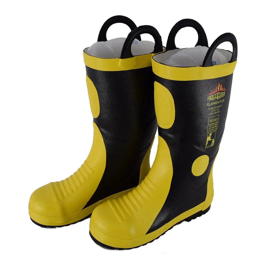 DA-085 High Temperature Resistant Rubber Fire Fighting Safety Boots Heat Proof Shoes High Temperature Work Boots