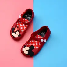 Kids Girls Sandals Crystal Jelly Shoes Sandals Infants Minnie Mickey Children Cute Baby Girl Sandals 13-17cm