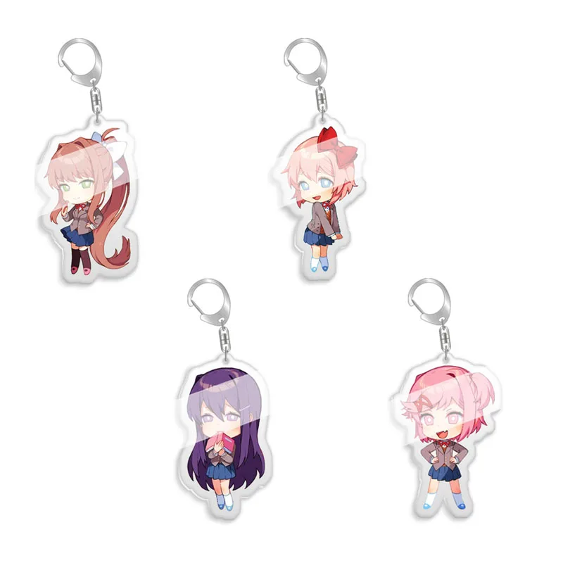 5 шт. 10 4 вида брелок для ключей Natsuki Sayori Yuri Monika из ПВХ | Украшения и аксессуары