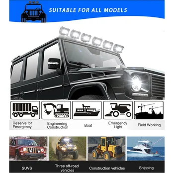 

6000K LED Work Light 6000LM Truck White Off-Road Spotlight Headlight 57W