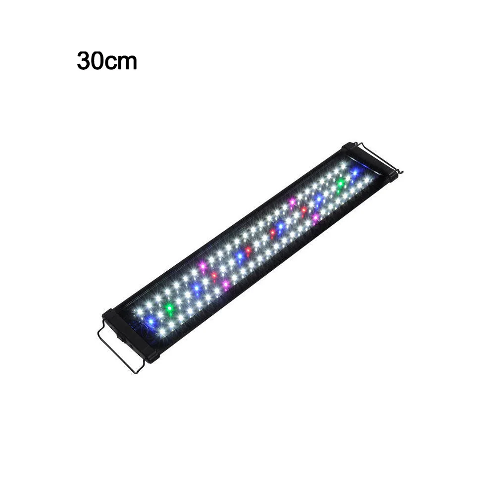 Светодиодный светильник для аквариума с гибкой головкой из алюминиевого сплава, ультратонкая лампа для аквариума, полный спектр для пресноводного аквариума - Цвет: UK 30cm
