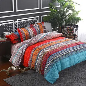 

J 25 Luxury Bohemian Ethnic Style Bedding Set Twin Full Queen King 4 Size Duvet Cover Pillowcase Set