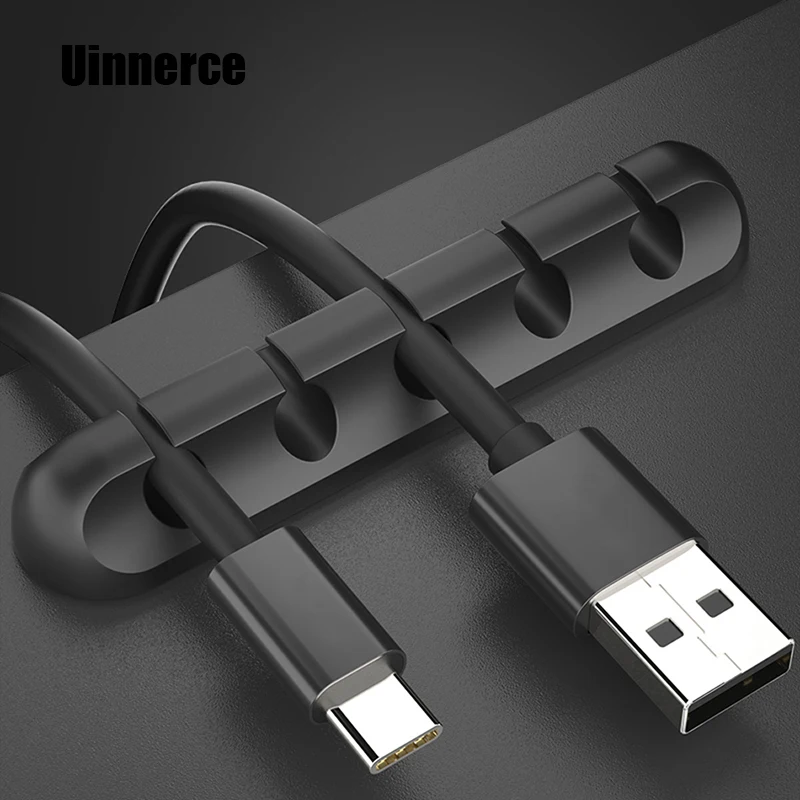 USB Cable Organizer PC Wire Holder For Mouse Headphone Earphone Phone Charger Cord Protector Winder Management Clips | Электроника