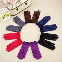 Белые дешевые свадебные перчатки солнцезащитные плюс бархатные теплые вышитые свадебные эластичные перчатки Аксессуары для невесты перчатки для пальцев