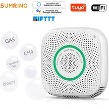 Détecteur de gaz WiFi intelligent, autonome, fonctionne avec Tuya, alarme de sécurité domestique