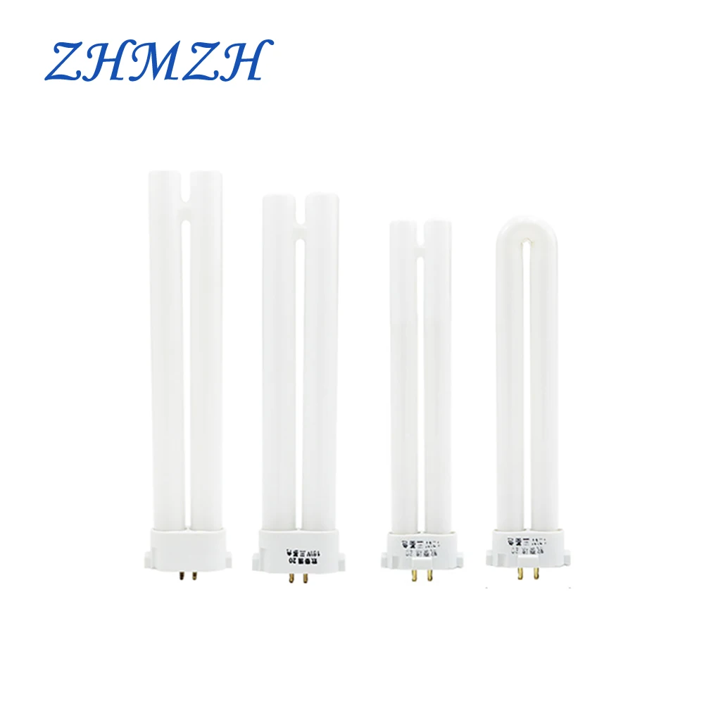 Square Four-pin Trichromatic Tube Fluorescent Lamps Four Needles Desk Lamp Tubes 13W 18W 27W
