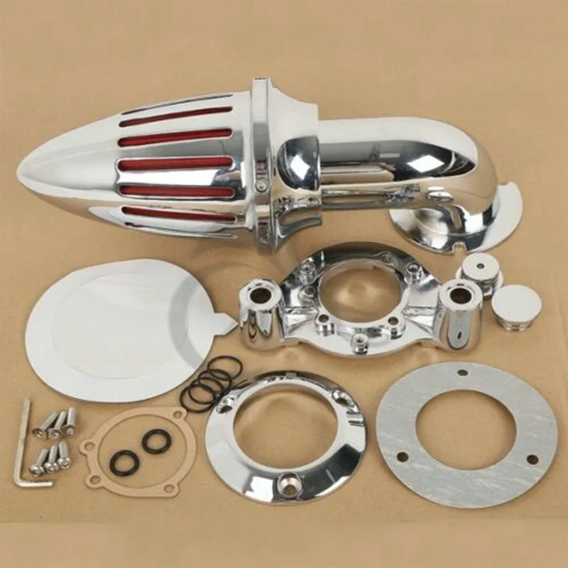 

Motorcycle Chrome Aluminum Air Cleaner Kit Cone Spike Filter For Harley Sportster XL 1991-2006 05 04 03 02 01 00 99 98 97 96 95