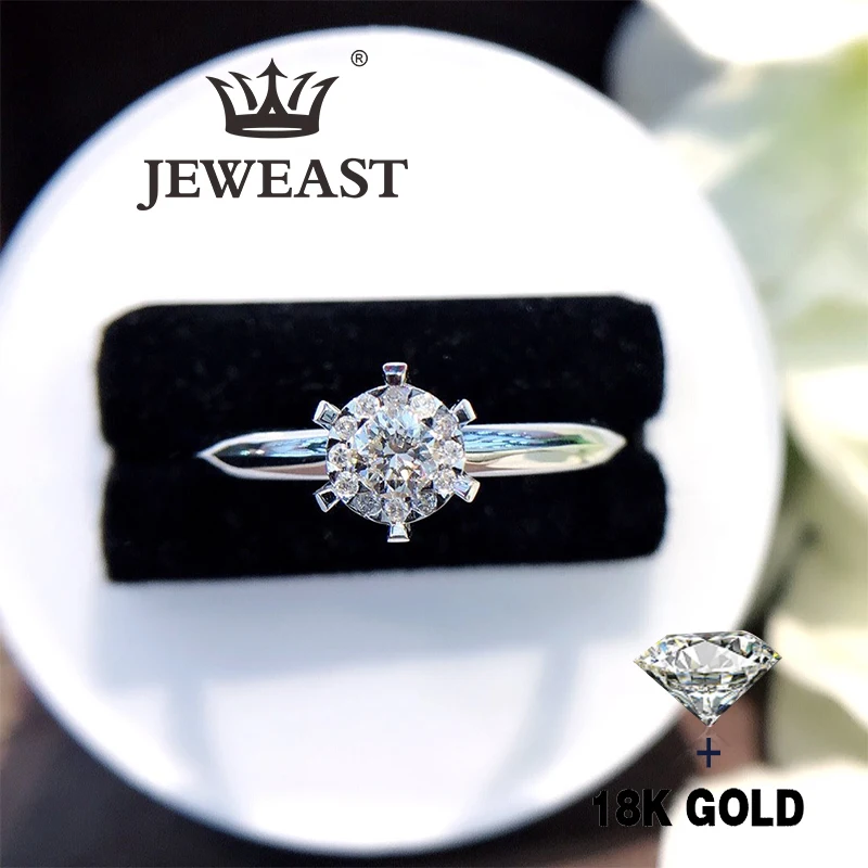 

Natural Diamond 18K Gold Pure Gold Ring Beautiful Gemstone Ring Good Upscale Trendy Classic Party Fine Jewelry Hot Sell New 2020