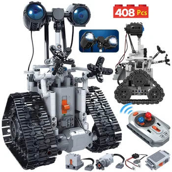 

robat 408pc 7112 Science andTechnology Machinery Series Remote Control Electric Robot Assembling Educational Building Block Toys