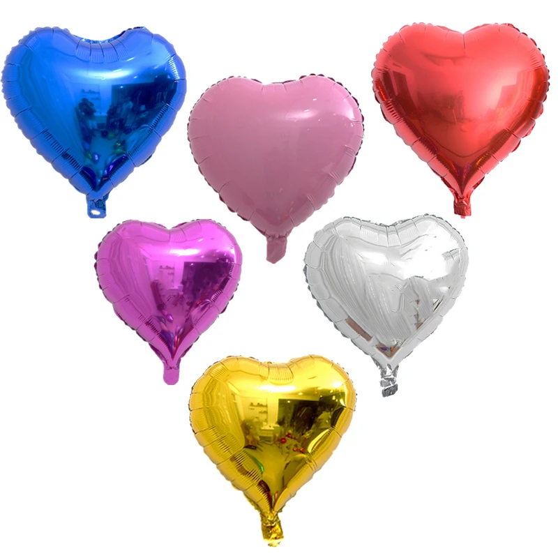 

balloons 10pcs baby shower large 18inch new yearbirthday party s for adult/ kids heart batch ation aluminium foil ballons