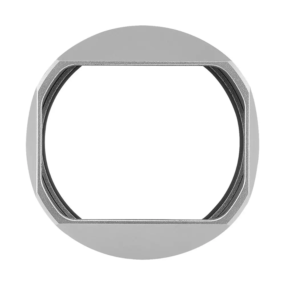 Haoge Square Metal Lens Hood 49 mm Anel Adaptador para Fujifilm Fuji X100v Câmera Prata Lh-x54w - Image 3