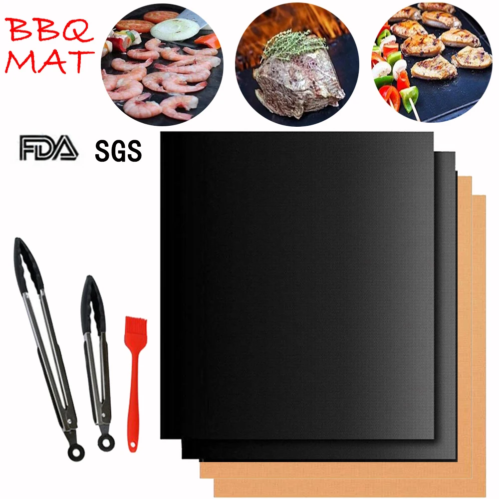 BBQ Grill Mat Non stick Baking Mat BBQ Tools Cooking Grilling Barbecue Grill outdoor Baking Pad