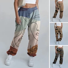Autumn Women's Casual Fashion Loose Sweatpants Butterfly Printed High Waist Party Street Jogging Sweatpants