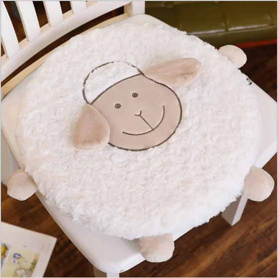 White sheep WYZHY в скандинавском стиле, подушка для обеденного стула, зимняя теплая подушка, утолщенная офисная подушка, компьютерный стул, коврик 45*45 см - Цвет: White sheep