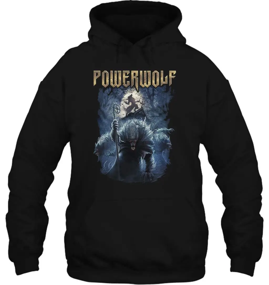 Забавные черно-белые футболки с изображением оборотней Powerwolf уличная одежда для