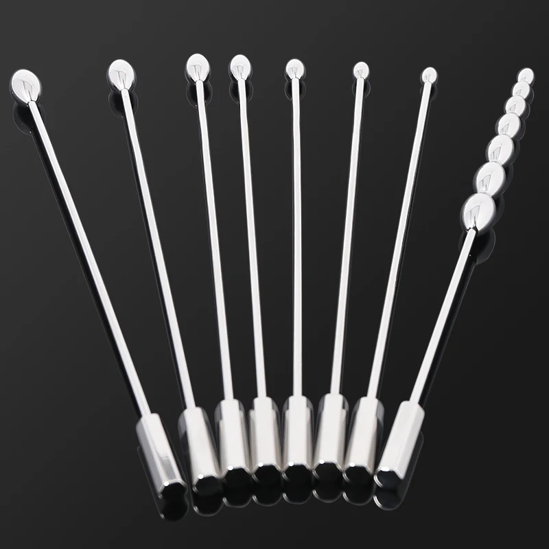 316L Surgical Steel 8 Pcs/Set Penis Plugs & Sounds Urethral Plug Urethral Sounds Dilator Erotic Adult Sex Toys for Men