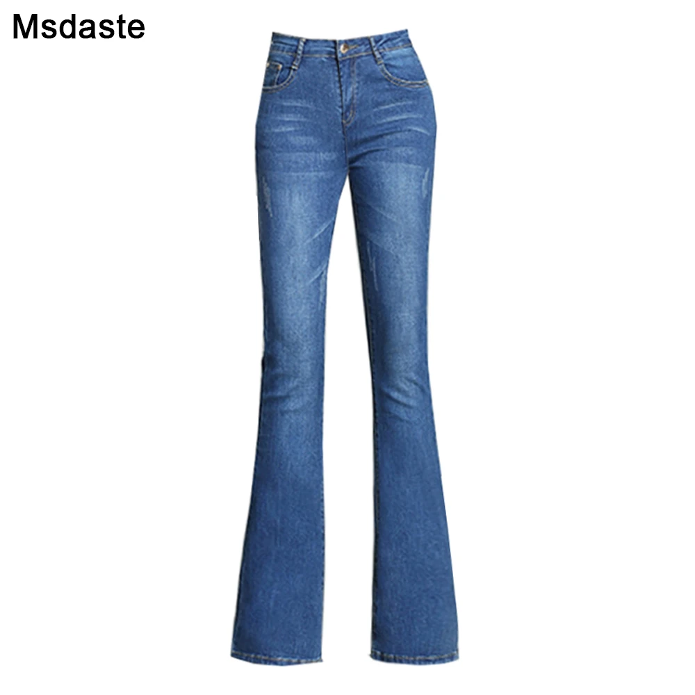 Flare Pants Jeans Women 2019 Spring Slim Wide Leg Ladies Denim Trousers Elastic High Waist Pantalon Jean Femme Woman Jeans Flare Pants Jeans Women 2019 Spring Slim Wide Leg Ladies Denim Trousers Elastic High Waist Pantalon Jean Femme Woman Jeans