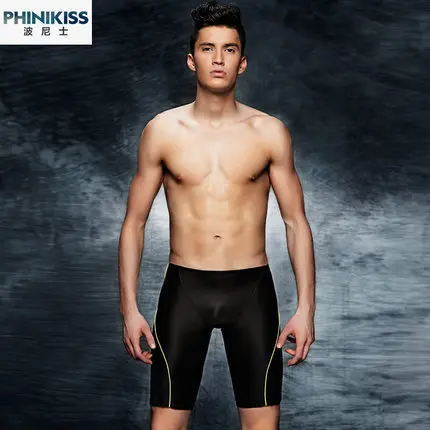 

PHINIKISS 2018 New Style Racing MEN'S Swimming Trunks Long Fashion Waterproof Short Quick-Dry Large Size Plus-sized