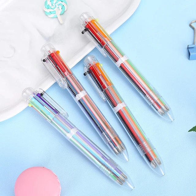 500pcs/set Dhl Shipping Six In One Ball Pen Korea Creative Stationery Cute  Multicolor Pen Multifunctional Office Stationery - Ballpoint Pens -  AliExpress