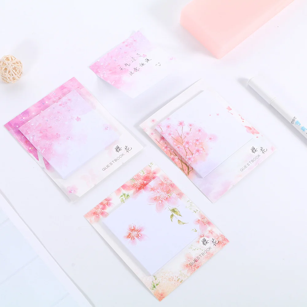 

Stationery Memo Stickers Creative Sakura Note Sticky Cute N Times Post It Sticky Notes School Supplies Kawaii Memo Pads