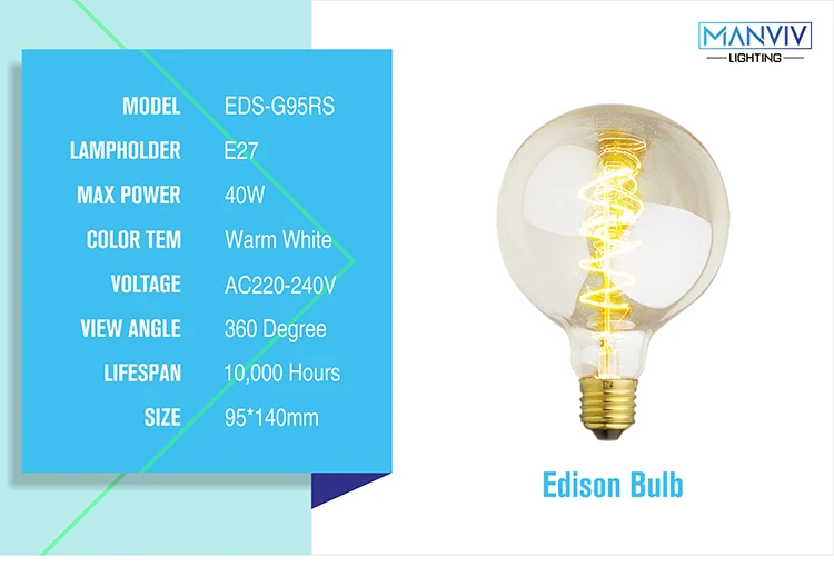 Ретро лампа Эдисона, светильник E27 25 Вт 40 Вт 60 Вт ST64 230 В, Светодиодный светильник накаливания, винтажная Подвесная лампа, промышленный Декор