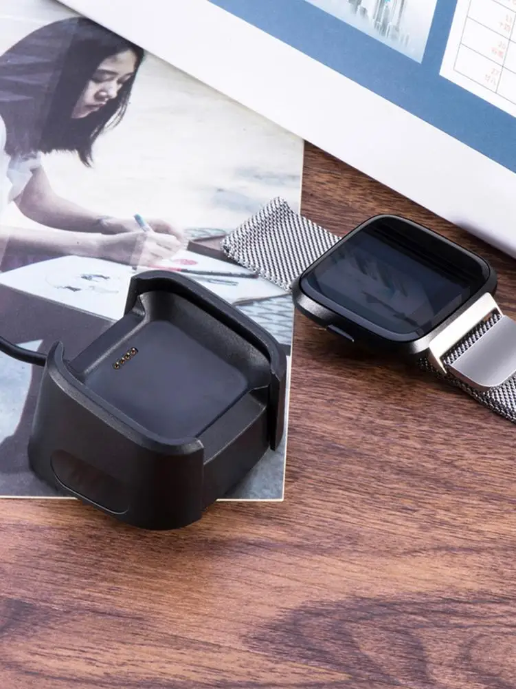 USB магнитное зарядное устройство док-станция заряд держится долго кабель провод зарядное устройство Колыбель для Fitbit Versa 2 Smartwatch