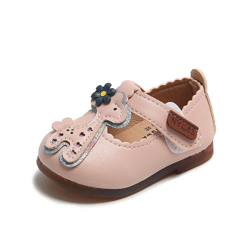 Insole 11.5-13.5cm Soft Bottom Single Shoes 0-1 Year Little Girl Leather |
