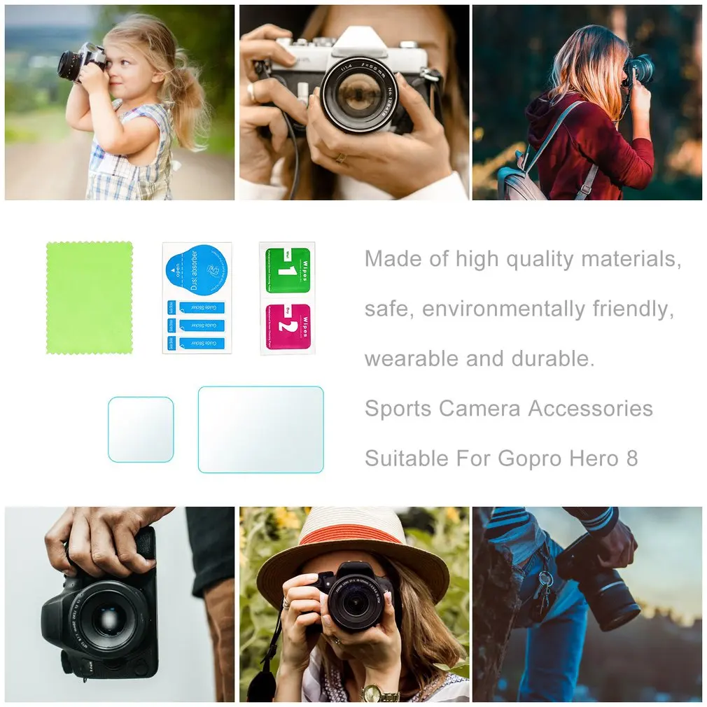 Закаленное стекло протектор экрана для Gopro Hero 8 Спорт Защита для экрана камеры пленка для Gopro 8 камера аксессуары