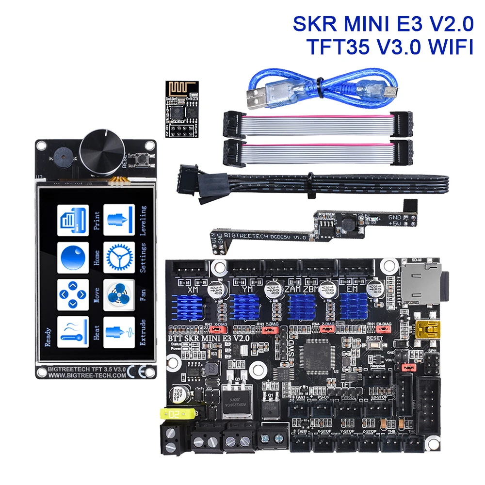 Плата управления BIGTREETECH SKR MINI E3 V2.0 TFT35 V3.0 Wi-Fi сенсорный экран DCDC 5 В запчасти для