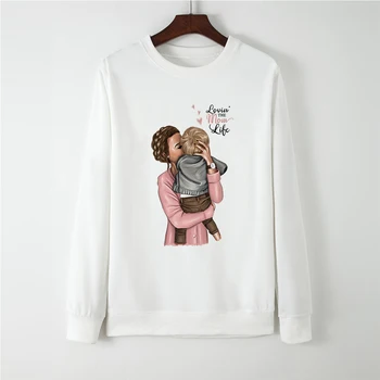 

Best Selling Trendy Super Mom Love The Mom Life Print Long Sleeve Casual Gothic Hatless Hoodie Sweatshirt Women Kpop Tracksuit