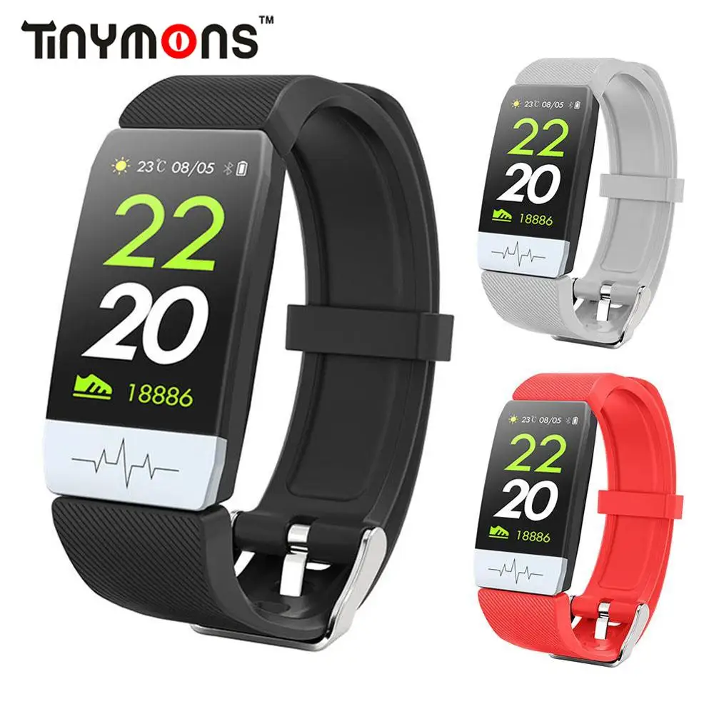 

Tinymons Q1S Wristwatch Fitness Tracker ECG PPG Waterproof Heart Rate Monitor Smart Band Weather Forecast Smart Bracelet