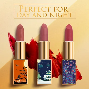 

Lipstick Kit Festival Party Lipstick Sexy Color Set 3pcs/set lip Makeup Waterproof No-stick Cup Log Lastig n.w