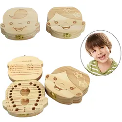 Boîte à dents de bébé anglais/espagnol/français/russe/italien, boîte à dents de lait en anglais, cadeau pour bébé 