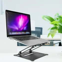 Suporte do portátil suporte de suporte ajustável dobrável notebook computador suporte braçadeira clipe desktop titular do portátil dock