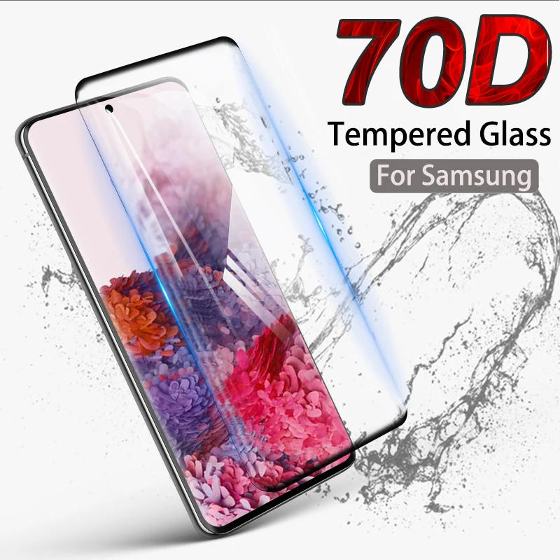 Защитное стекло 70D для Samsung Galaxy Note 8-10 Plus S8-S20 Ultra | Мобильные телефоны и аксессуары