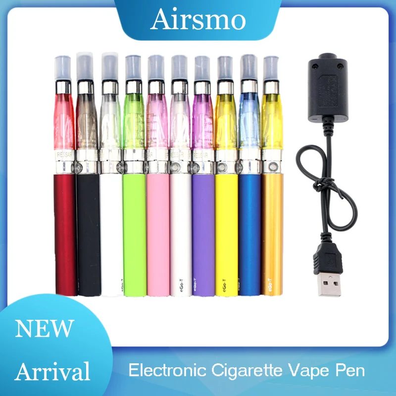 

1200 puffs EGO Starter Kit 1100mah Battery Vape Pen 100% Cotton Core Atomizer 510 Thread Electronic Cigarette Kit For EGO CE4 6