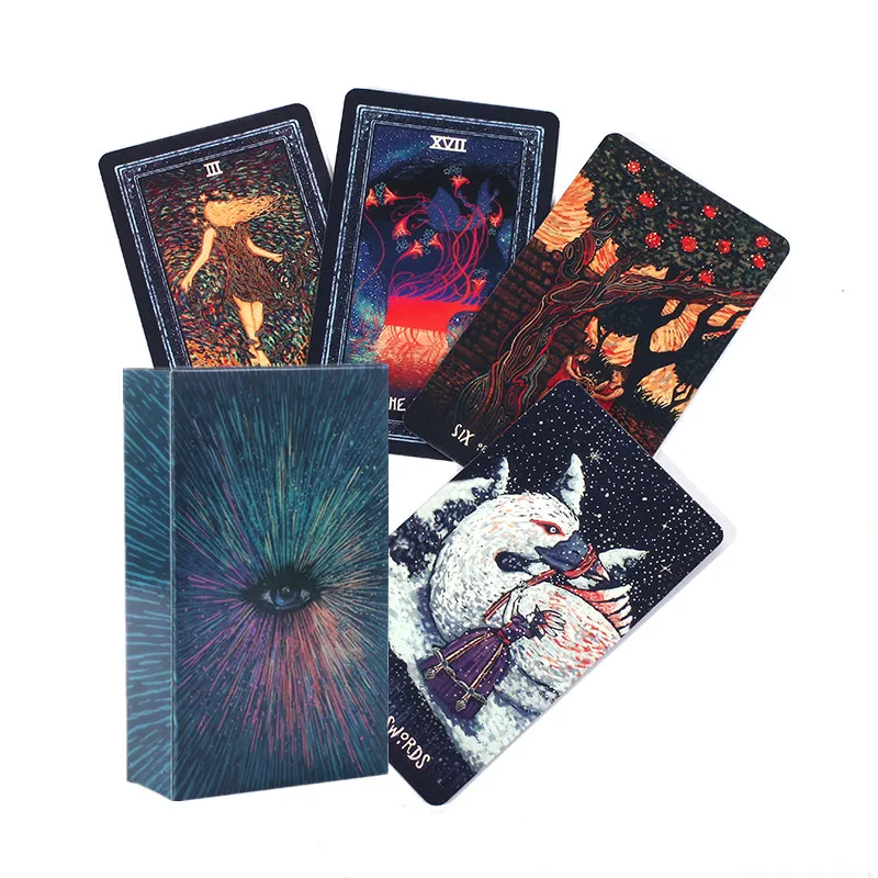 Oracle Tarot Cards Guidance Divination Fate Oracle Party Deck Board Game PDF Instructions murder of crows tarot deck leisure party table game high quality fortune telling prophecy oracle cards with guide book